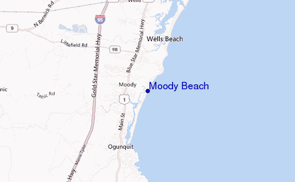 Moody Beach location map