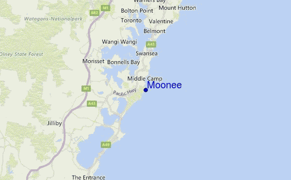 Moonee Location Map