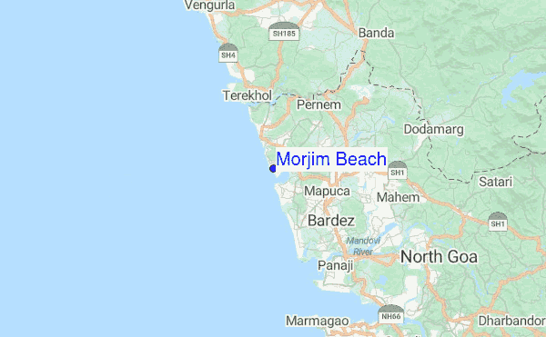 Morjim Beach Location Map