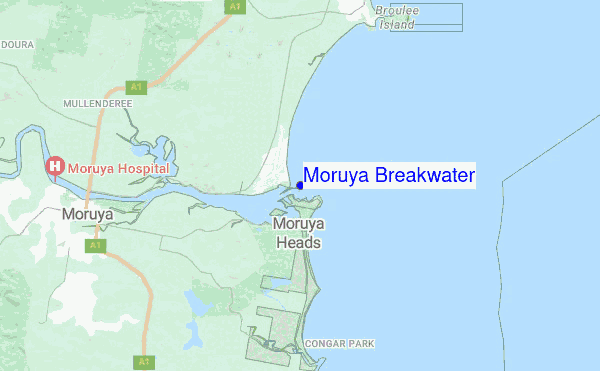 Moruya Breakwater location map