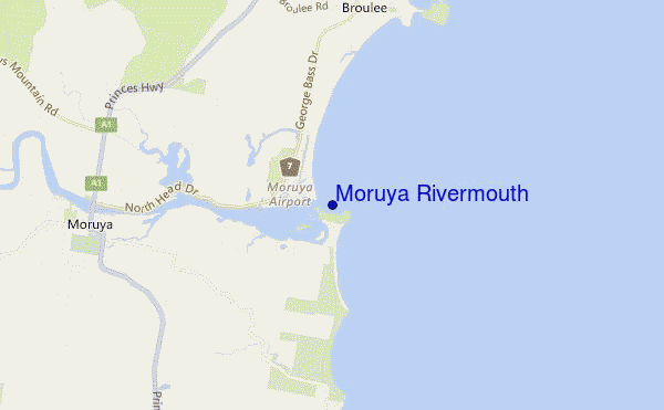 Moruya Rivermouth location map
