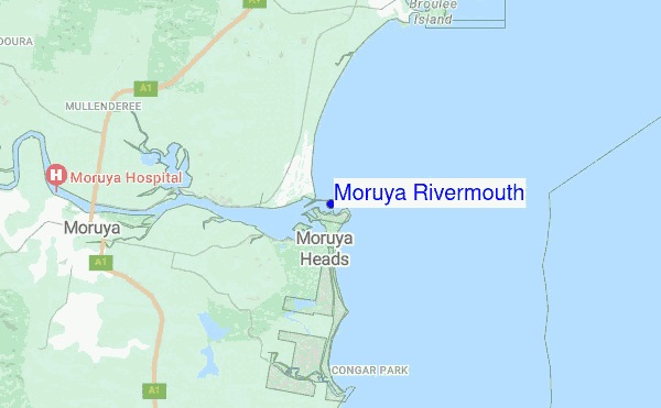 Moruya Rivermouth location map