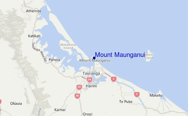 Mount Maunganui Location Map