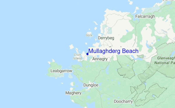 Mullaghderg Beach Location Map