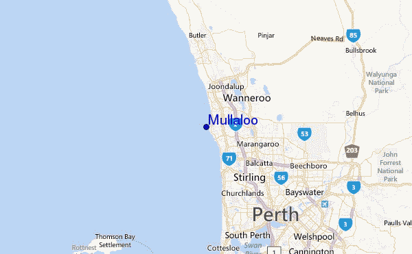 Mullaloo Location Map