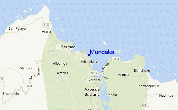 Mundaka location map