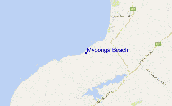 Myponga Beach location map