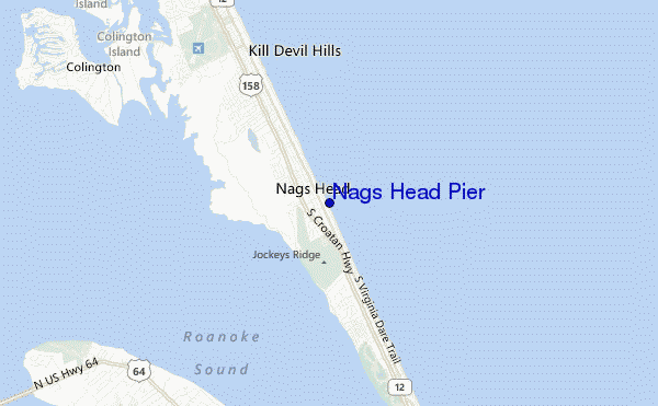 Nags Head Pier location map