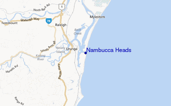 Nambucca Heads location map