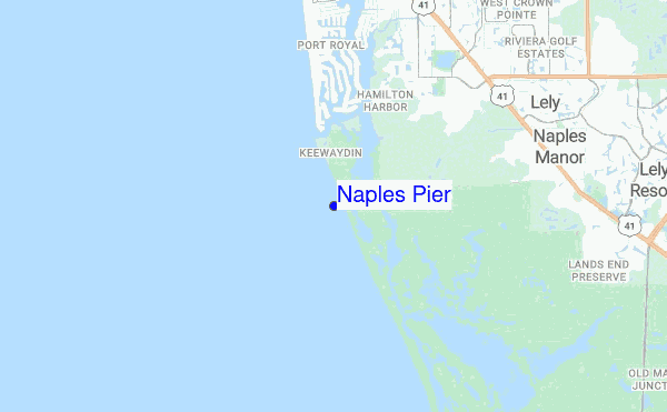 Naples Pier location map