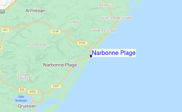 Narbonne Plage location map