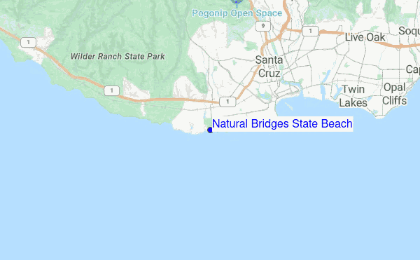 Natural Bridges State Beach location map