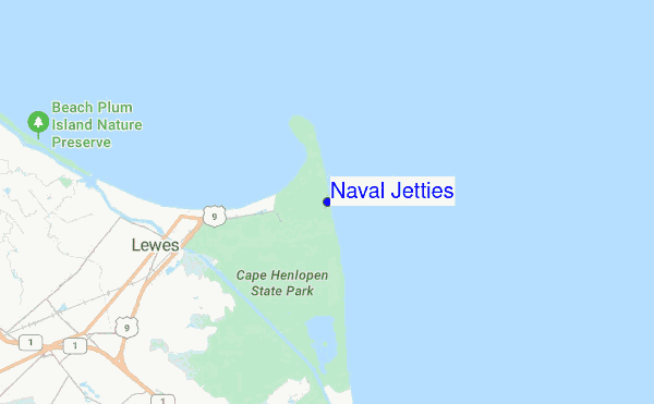 Naval Jetties location map