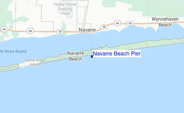 Navarre Beach Pier location map