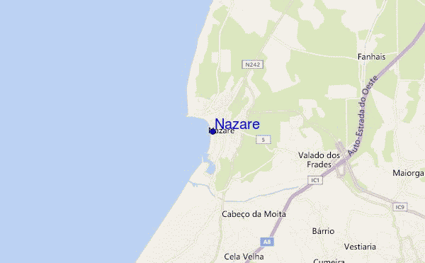 Nazare location map