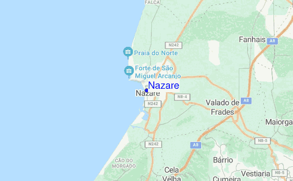 Nazare location map