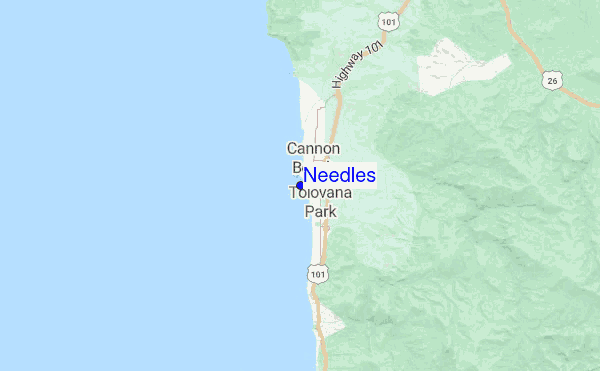 Needles location map