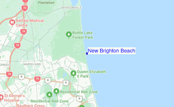 New Brighton Beach location map