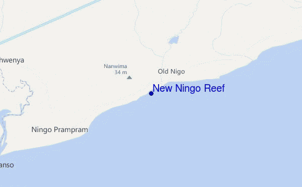 New Ningo Reef location map