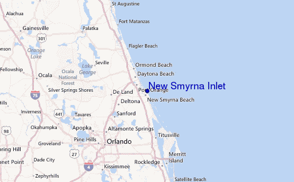 Large Detailed Map Of New Smyrna Beach