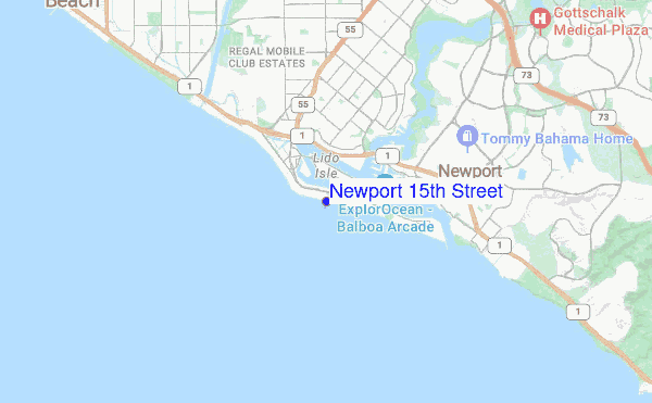 Newport 15th Street location map