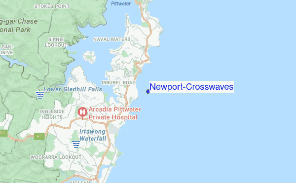 Newport-Crosswaves location map