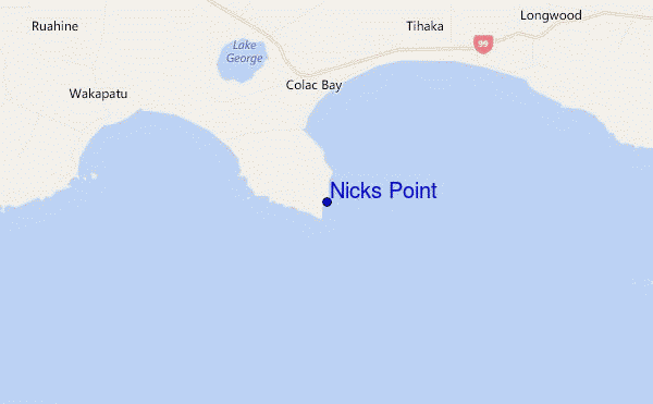 Nicks Point location map