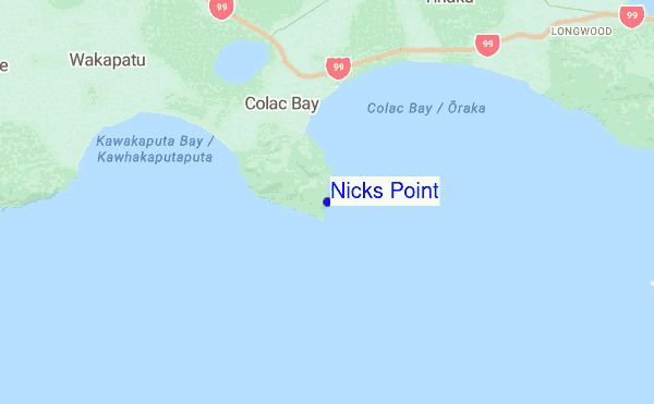 Nicks Point location map