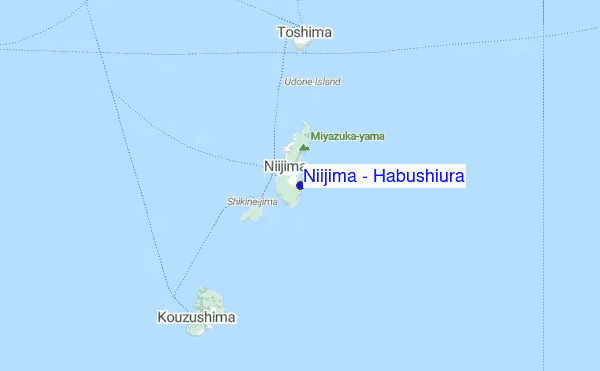 Niijima - Habushiura Location Map