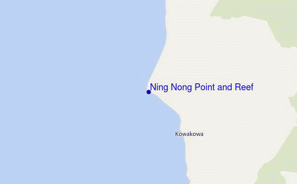 Ning Nong Point and Reef location map