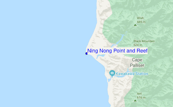 Ning Nong Point and Reef location map