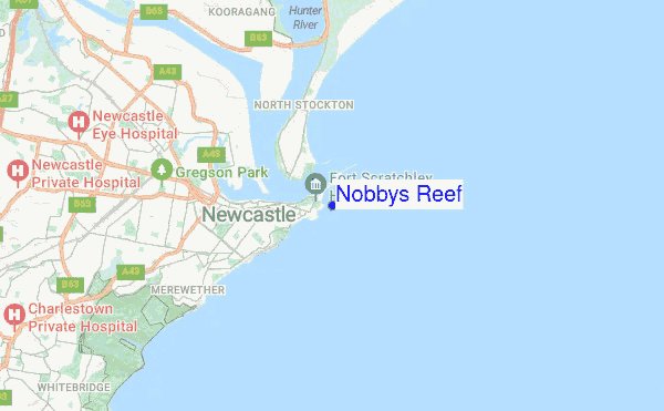 Nobbys Reef location map