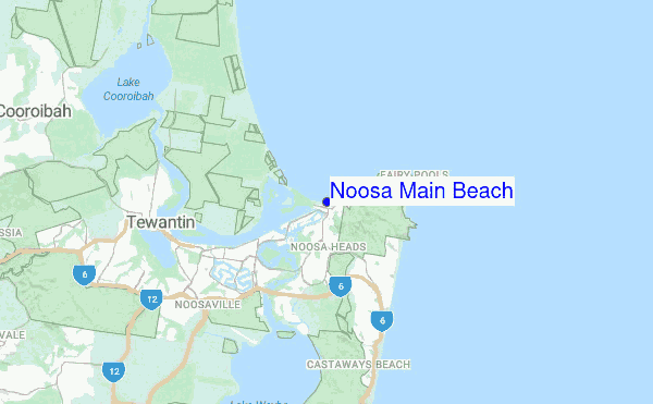 Noosa Main Beach location map