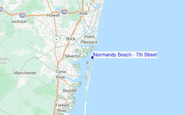 Normandy Beach - 7th Street Location Map