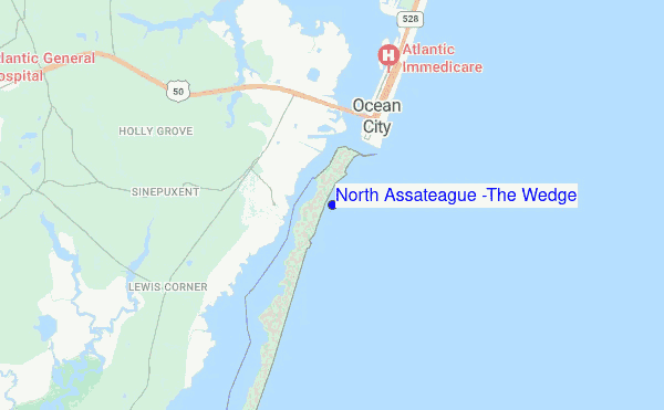 North Assateague (The Wedge) location map