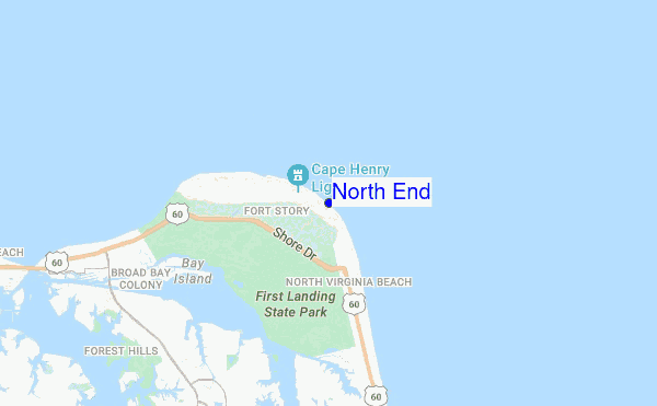 North End location map