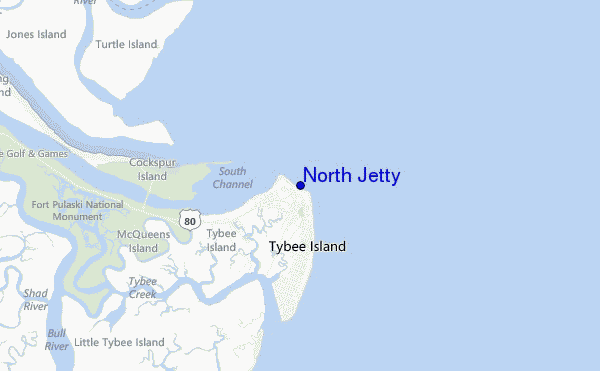 North Jetty location map