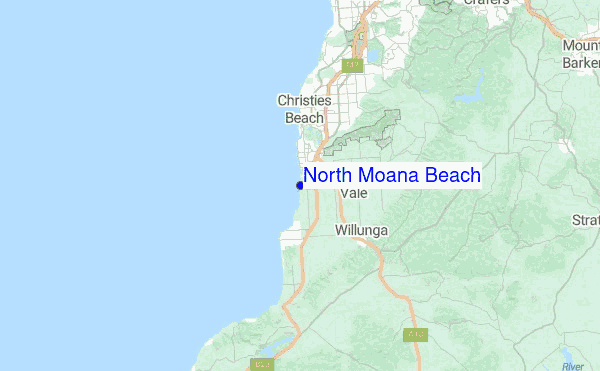 North Moana Beach Location Map