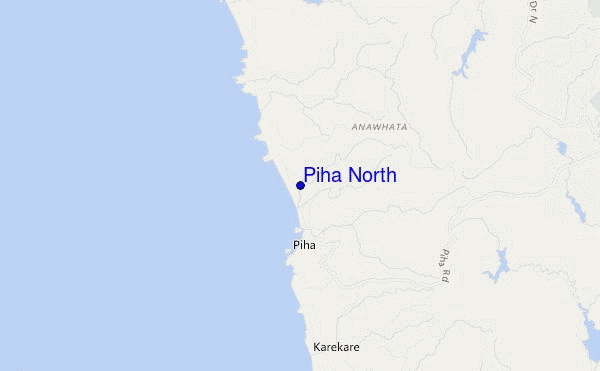 Piha North location map
