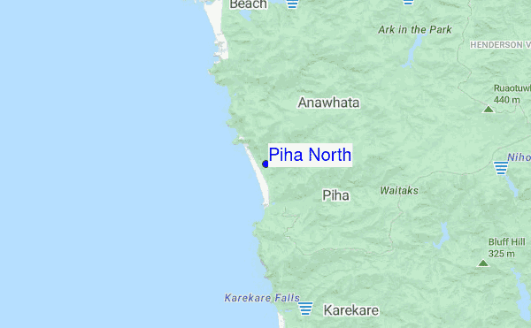 Piha North location map