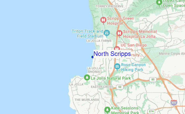 North Scripps location map