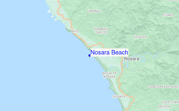 Nosara Beach location map