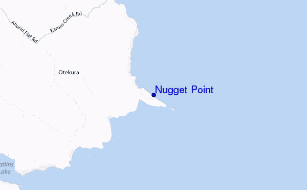 Nugget Point location map