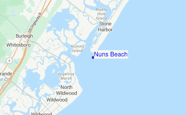 Nuns Beach location map