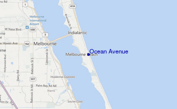Ocean Avenue location map
