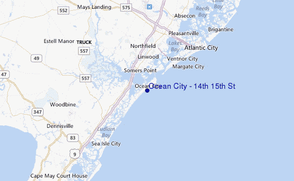 Ocean City - 14th 15th St Location Map