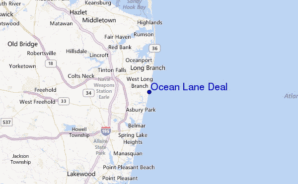 Ocean Lane Deal Location Map