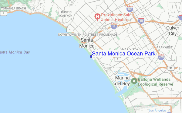 Santa Monica Ocean Park location map