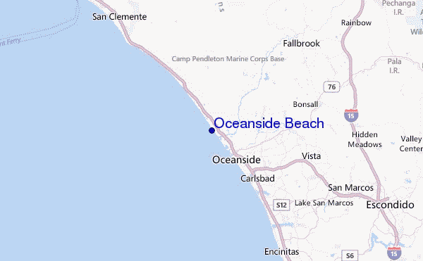 Oceanside Beach Location Map