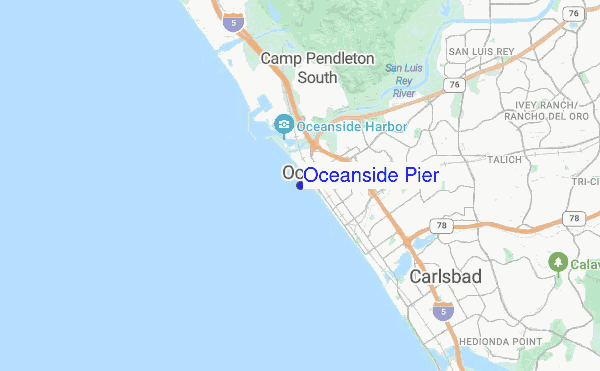 Oceanside Pier location map